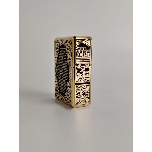 Зажигалка Zorro 912S Armor Brass с 3D-гравировкой «Holy Bible