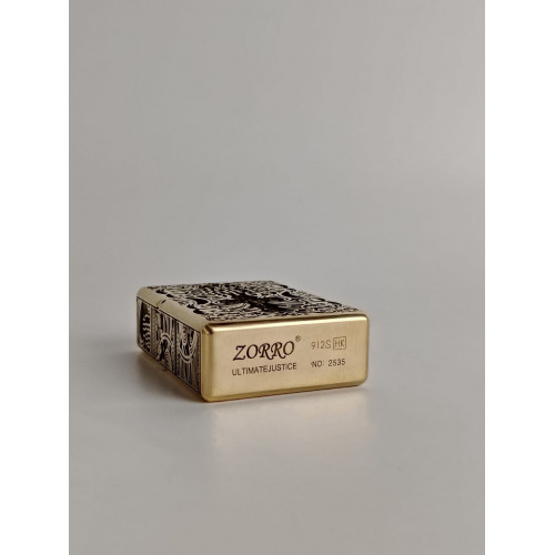 Зажигалка Zorro 912S Armor Brass с 3D-гравировкой «Holy Bible