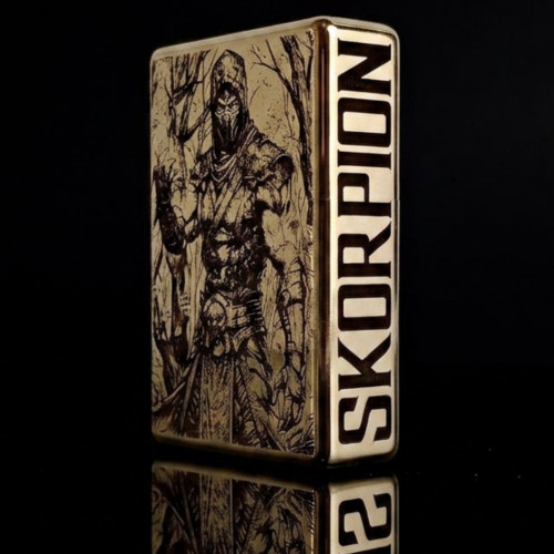 Зажигалка Zorro 912S Armor Brass с гравировкой «Mortal Kombat Скорпион и Саб-Зиро»
