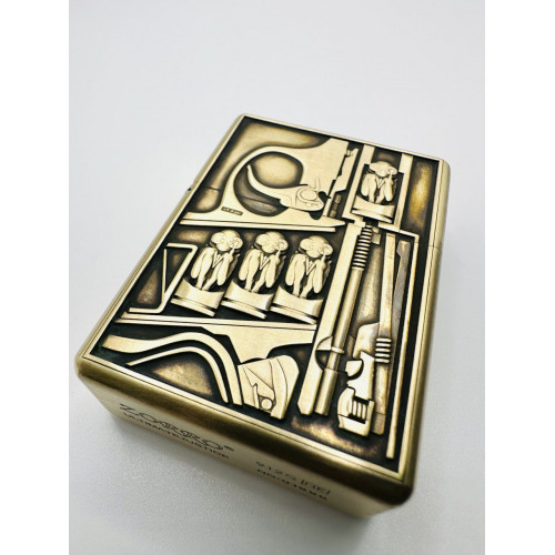 Зажигалка Zorro 912S Armor Brass с 3D-гравировкой «Машина Рождения