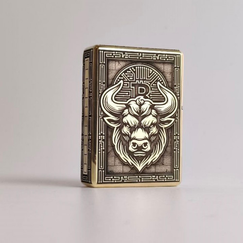 Зажигалка Zorro 912 Armor Brass с гравировкой «Символ биржи