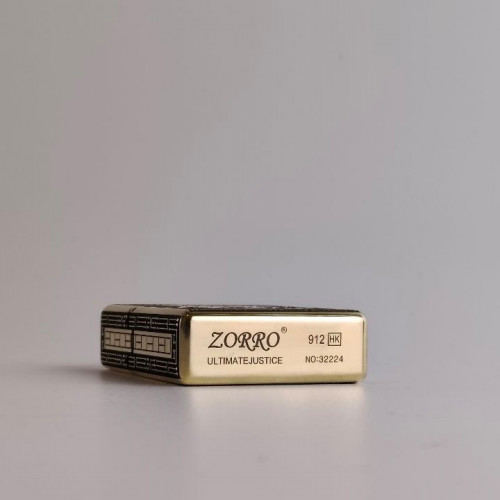 Зажигалка Zorro 912 Armor Brass с гравировкой «Символ биржи