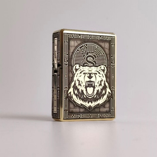 Зажигалка Zorro 912 Armor Brass с гравировкой «Символ биржи